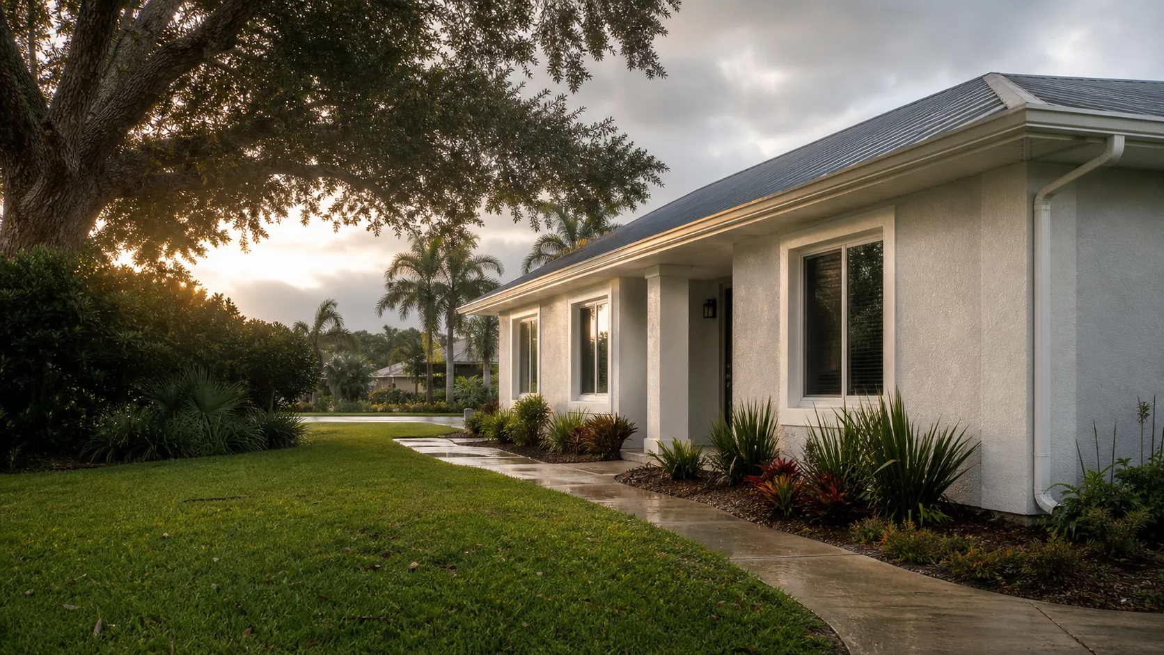 A believable Palm Bay-area home suited to residential roofing planning